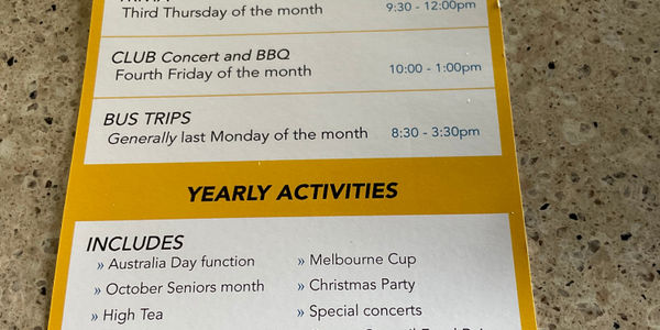 Carina Senior Citizens Club Inc